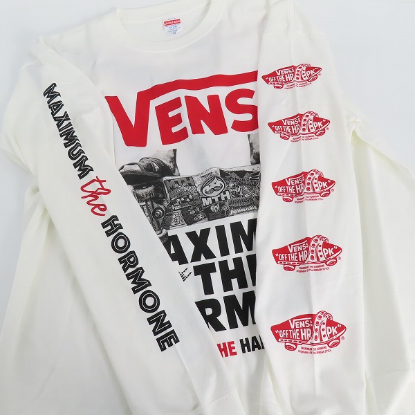 実際に弊社で買取させて頂いたMAXIMUM THE HORMONE/マキシマムザホルモン VENSAN プリント バンドTシャツ ホワイト/2XLの画像 5枚目