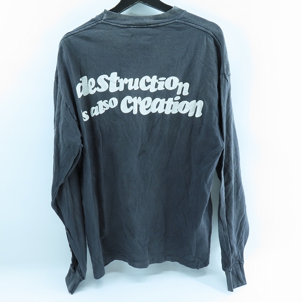 実際に弊社で買取させて頂いたREADYMADE/レディメイド ロンT LS T DESTRUCTION/BLACK RE-CO-BK-00-00-283/XLの画像 1枚目