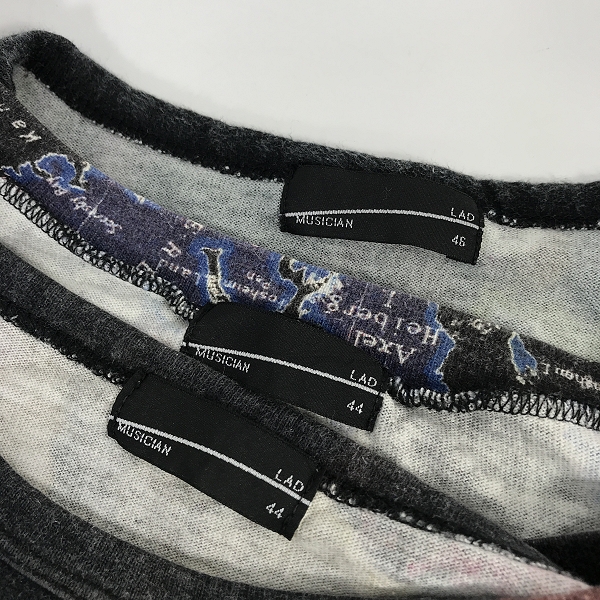実際に弊社で買取させて頂いた【おまとめ】LAD MUSICIAN/ラッドミュージシャン フラワー/ローズ/スカル/世界地図/十字架 総柄 ビッグTシャツの画像 2枚目