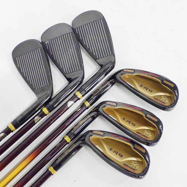 実際に弊社で買取させて頂いたMUTSUMI HONMA/本間睦/ムツミ ホンマ  MH500X2 MARAGING アイアン #5～9,Pw 6本セット 左用 MH500 URUSHI TYPE FLEX:Rの画像 3枚目
