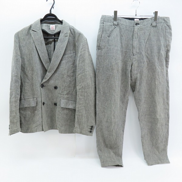 実際に弊社で買取させて頂いたFAT/エフエーティー リネン ジャケット/パンツ セッツアップ グレー FC1710-JK03/PN03 /L