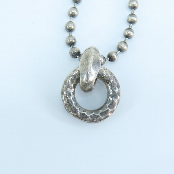 実際に弊社で買取させて頂いたLONE ONES/ロンワンズ リンクドクレーンリング ペンダント MFフック ボールチェーンネックレスの画像 2枚目