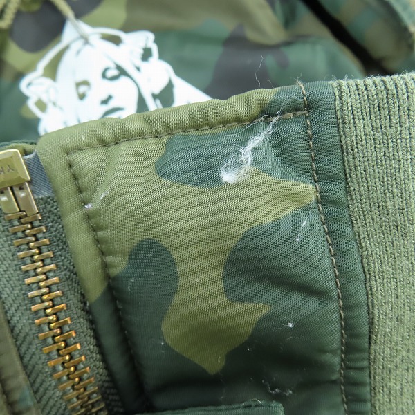 実際に弊社で買取させて頂いたHYSTERIC GLAMOUR/ヒステリックグラマー プリマロフトエアフォース TRIANGLE-WOMAN N-2Bジャケット 02193AB08/Mの画像 8枚目