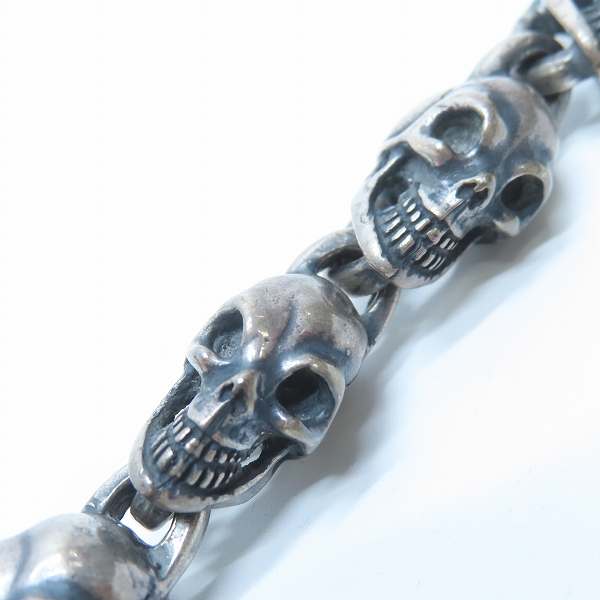 実際に弊社で買取させて頂いたGabor/ガボール ガボラトリー ALL SKULL LINK BRACELET/オールスカルリンクブレスレット 8リンクの画像 7枚目