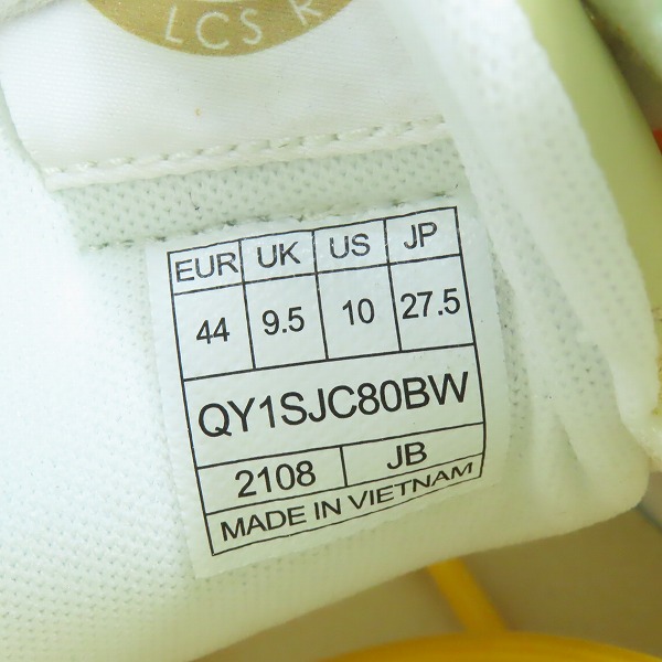 実際に弊社で買取させて頂いたle coq sportif/ルコック スポルティフ 天下一品 50th Annibersary スニーカーQY1SJC80BW /27.5の画像 5枚目