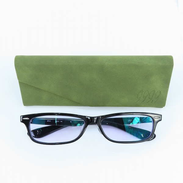 実際に弊社で買取させて頂いた999.9/フォーナインズ フルリム 度入り パープルレンズ アイウエア/メガネフレーム/サングラス NP-61の画像 8枚目