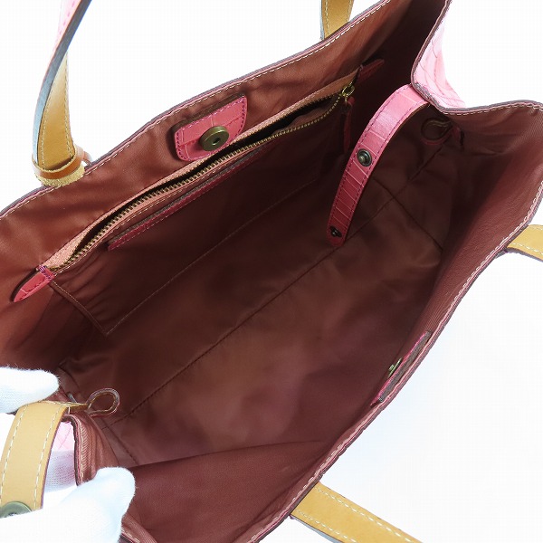 実際に弊社で買取させて頂いたFelisi/フェリージ クロコ型押し トートバッグの画像 3枚目