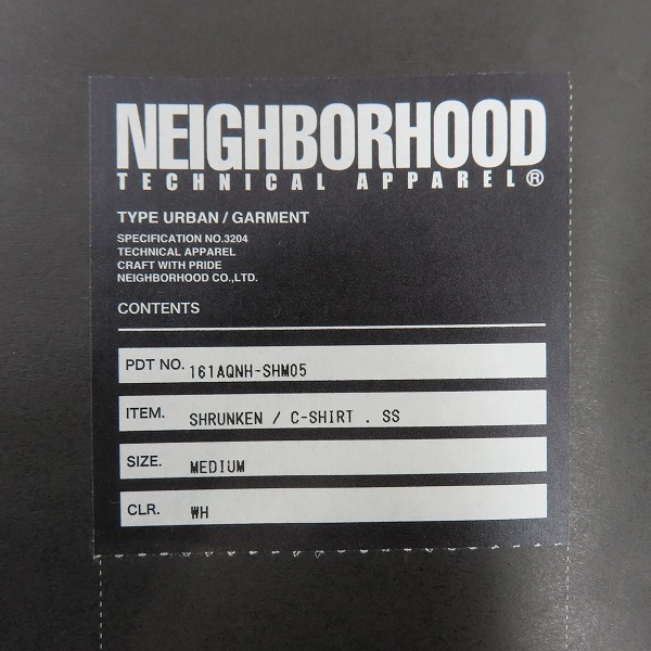 実際に弊社で買取させて頂いたNEIGHBORHOOD/ネイバーフッド SHRUNKEN HEADS/C-SHIRT/シャツ 161AQNH-SHM05/Mの画像 7枚目