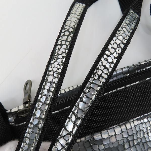 実際に弊社で買取させて頂いたRoen/ロエン 裏地 レオパード シルバー ハンド バッグの画像 6枚目