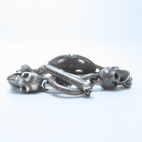 実際に弊社で買取させて頂いた【ギャラ付】Gaboratory/ガボラトリー スカルプテッド オーバル ブレスブレスレット w/２スカルプテッド スカルの画像 3枚目