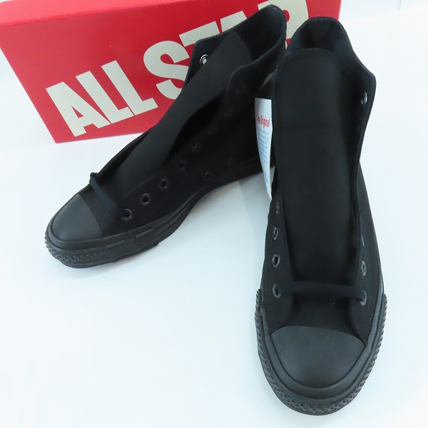 実際に弊社で買取させて頂いた【未使用】CONVERSE/コンバース 日本製 CANVAS AS J HI キャンバス スニーカー ブラックモノ/8