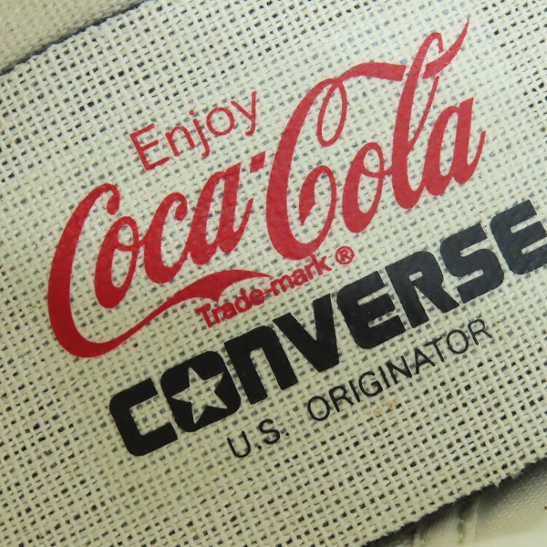 実際に弊社で買取させて頂いた【未使用】CONVERSE/コンバース ALL STAR US Coca-Cola CK HI/オールスター コカ・コーラ 1SE027/26.5の画像 6枚目