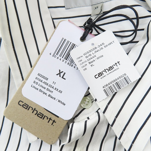 実際に弊社で買取させて頂いた【未使用】Carhartt WIP/カーハートダブリューアイピー S/S LINUS SHIRT/ライナスシャツ I033028-24S/XLの画像 8枚目