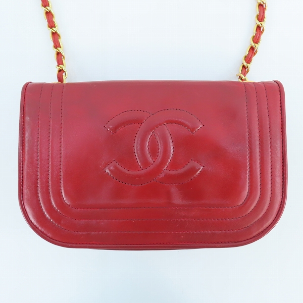 実際に弊社で買取させて頂いたCHANEL/シャネル ラムスキン ココマーク チェーンショルダーバッグ