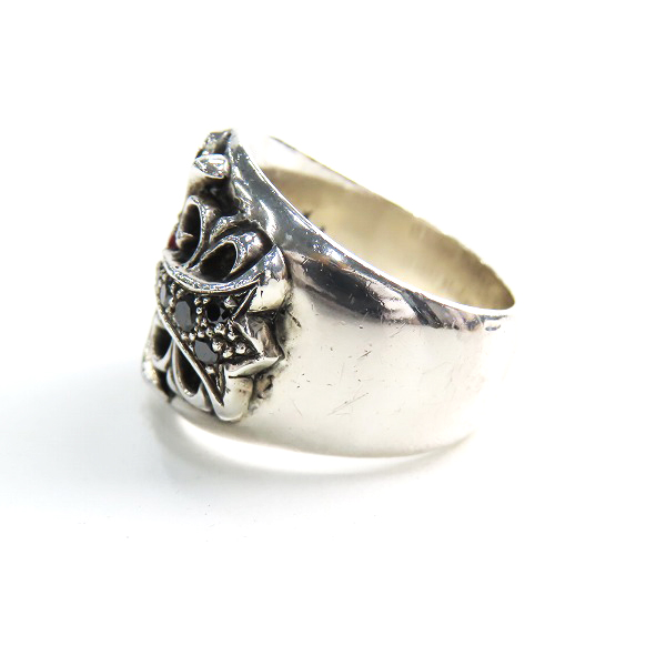 実際に弊社で買取させて頂いた【カスタム】CHROME HEARTS/クロムハーツ KEEPER/キーパーリング 18-19号の画像 2枚目
