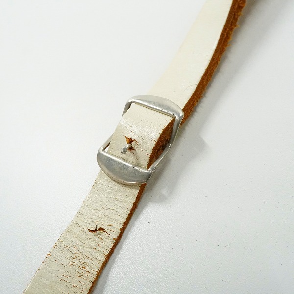 実際に弊社で買取させて頂いたB.C.Rich/BCリッチ レザー ギターストラップ ベースストラップ ホワイトの画像 5枚目