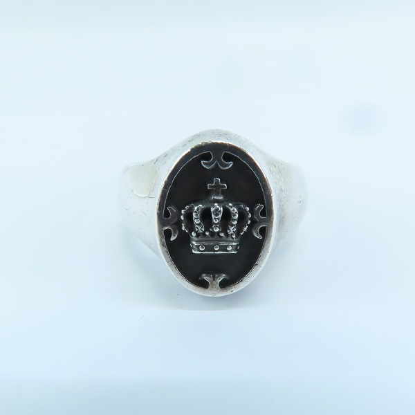 実際に弊社で買取させて頂いた【ギャラ付き】Justin Davis/ジャスティンデイビス クラウン スタンプ リング SRJ116/16.5号-17号の画像 1枚目