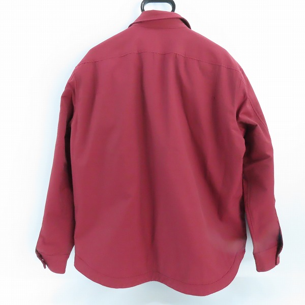 実際に弊社で買取させて頂いたLACOSTE/ラコステ プレーン×バッファローチェックリバーシブルシャツアウター 胸ロゴ  ワインレッド CH5824/F39 /US S/Mの画像 1枚目