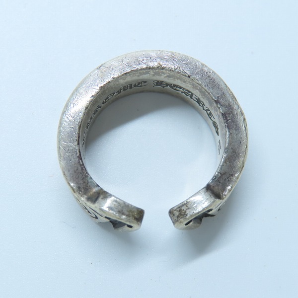 実際に弊社で買取させて頂いたCHROME HEARTS/クロムハーツ スクロールラベル リング ラージ 16.5-18号の画像 5枚目