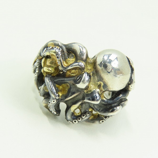 実際に弊社で買取させて頂いた【カスタム】BWL/BILL WALL LEATHER/ビルウォールレザー Octopus/オクトパスリング ゴールドサダー/22号