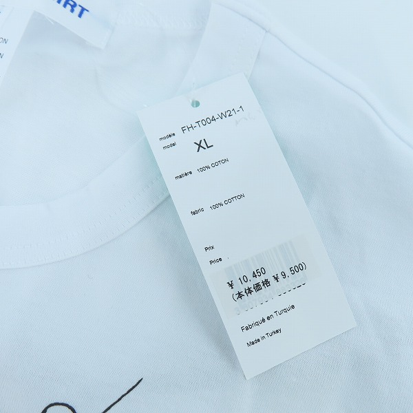 実際に弊社で買取させて頂いた【未使用】COMME des GARCONS SHIRT×KAWS/コムデギャルソンシャツ×カウズ ピンク/グリーン プリントTシャツ FH-T004/XLの画像 3枚目