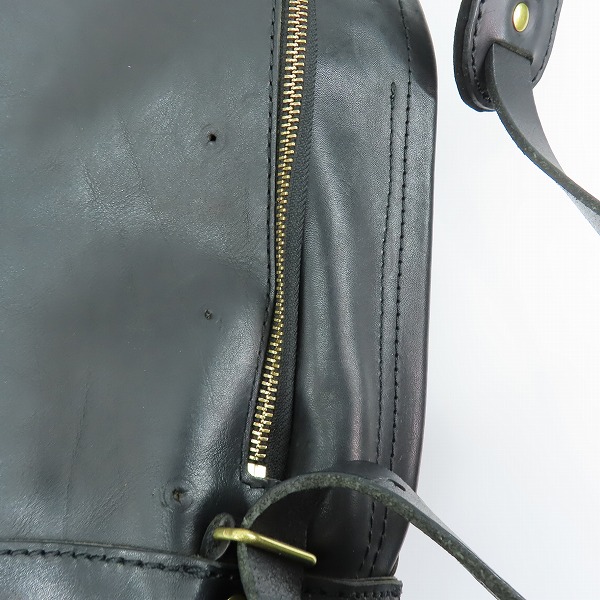 実際に弊社で買取させて頂いたHERZ/ヘルツ Organ レザー リュックサック ブラックの画像 7枚目