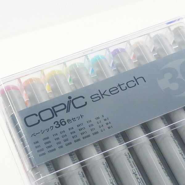 実際に弊社で買取させて頂いた【未開封】COPIC/コピック Sketch コピックスケッチ ベーシック アートマーカー 36色セットの画像 3枚目