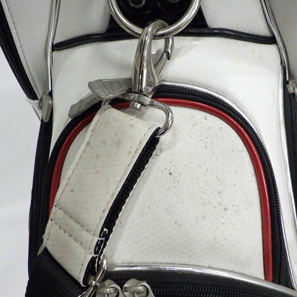 実際に弊社で買取させて頂いたle coq sportif/ルコックスポルティフ ゴルフ QQ1194 9型 6分割キャディバッグ ホワイトの画像 5枚目