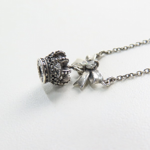 実際に弊社で買取させて頂いたJustin Davis/ジャスティンデイビス PETIT FADEIT リボン クラウン ネックレスの画像 3枚目