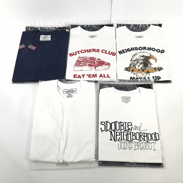 実際に弊社で買取させて頂いた【おまとめ】NEIGHBORHOOD/ネイバーフッド METAL UP YOUR ASS 等 ネイビー/ホワイト 半袖 プリント Tシャツ