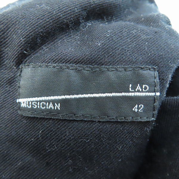 実際に弊社で買取させて頂いたLAD MUSICIAN/ラッドミュージシャン 2TUCK WIDE CROPPED PANTS/2タック ワイド クロップド パンツ 2120-507/42の画像 2枚目