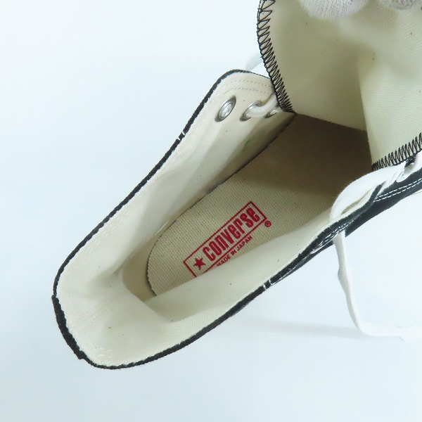 実際に弊社で買取させて頂いたCONVERSE/コンバース 日本製 CANVAS AS J HI キャンバス スニーカー ブラック/8の画像 4枚目