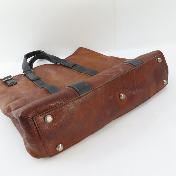 実際に弊社で買取させて頂いた土屋鞄製造所/ツチヤカバン 2019年限定カラー Armas/アルマス バッファロー 2way トールトート/バーボンブラウンの画像 2枚目