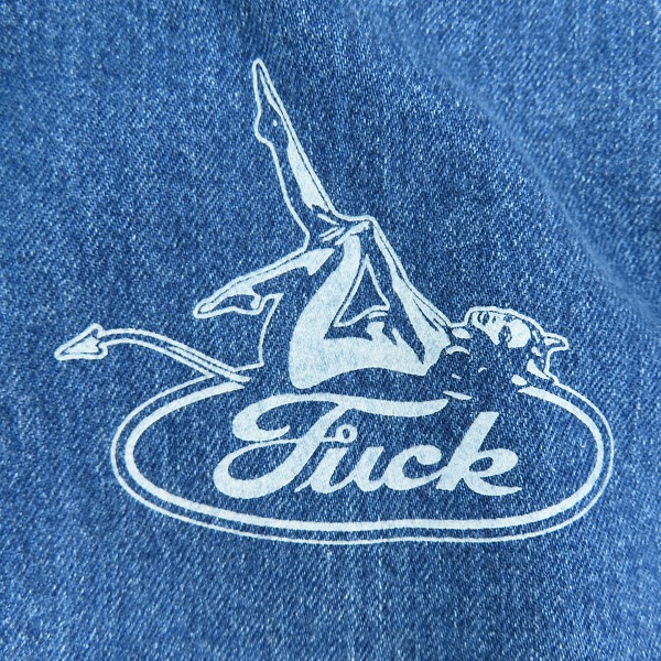 実際に弊社で買取させて頂いたHYSTERIC GLAMOUR/ヒステリックグラマー BADSVILLE デニムジップパーカー 02233AB12/Lの画像 5枚目