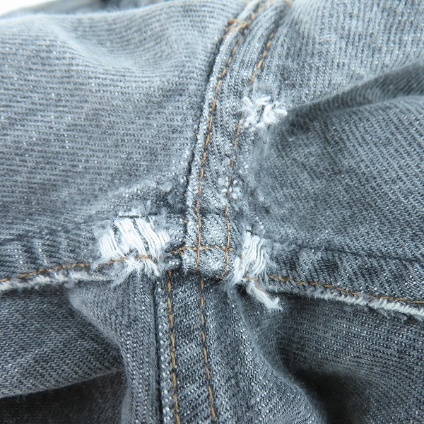 実際に弊社で買取させて頂いたLEVIS/リーバイス 先染め グレー デニムパンツ USA製 501-0558/W34の画像 8枚目