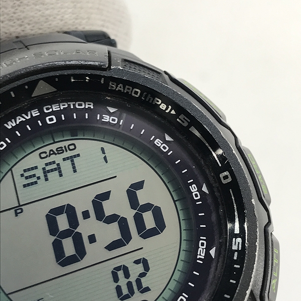 実際に弊社で買取させて頂いたCASIO/カシオ PROTREK/プロトレック 電波ソーラー MULTI BAND 5 ARWorld Series PRW-1300ARJ-2JRの画像 5枚目