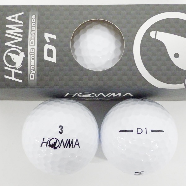 実際に弊社で買取させて頂いた【未使用】HONMA/ホンマ D1 DYNAMIC DISTANCE ゴルフボール マルチカラー他 7スリーブ/計21個の画像 2枚目