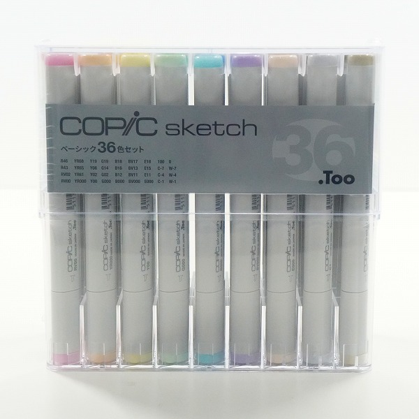実際に弊社で買取させて頂いた【未開封】COPIC/コピック Sketch コピックスケッチ ベーシック アートマーカー 36色セットの画像 1枚目
