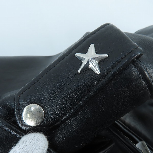 実際に弊社で買取させて頂いたSchott/ショット SHEEP ONE STAR RIDERS JKT/シープ ワンスター ライダースジャケット 7646 217US/36の画像 6枚目