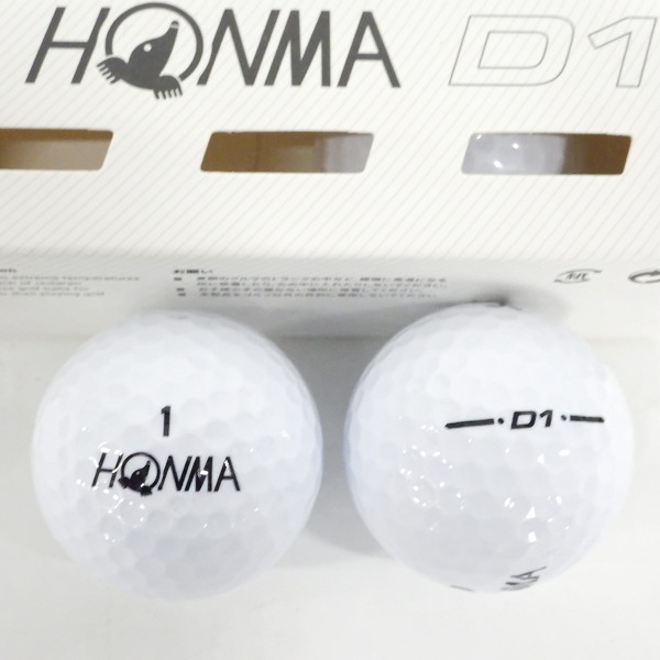 実際に弊社で買取させて頂いた【未使用】HONMA/ホンマ D1 DYNAMIC DISTANCE ゴルフボール マルチカラー他 7スリーブ/計21個の画像 3枚目
