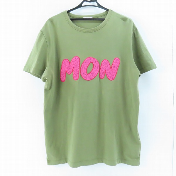 実際に弊社で買取させて頂いた【JPタグ】MONCLER/モンクレール  パイル ビッグロゴ ワッペン Tシャツ カットソー F10918C72810/XXL