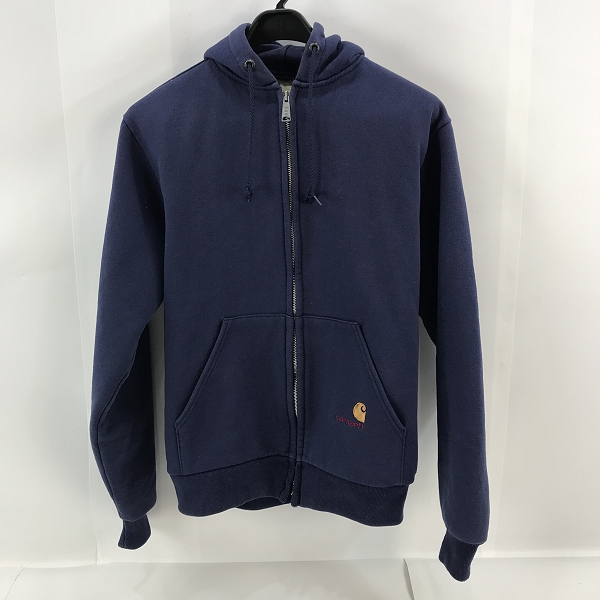 実際に弊社で買取させて頂いたCarhartt/カーハート USA製 ロゴ刺繍 ジップアップ パーカー