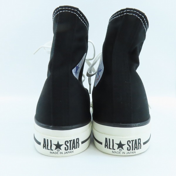 実際に弊社で買取させて頂いたCONVERSE/コンバース 日本製 CANVAS AS J HI キャンバス スニーカー ブラック/8の画像 1枚目