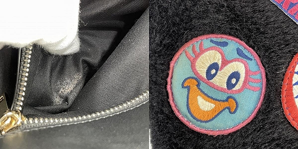 実際に弊社で買取させて頂いたHYSTERIC GLAMOUR/ヒステリックグラマー エコファー 3WAY バッグ ブラックの画像 8枚目