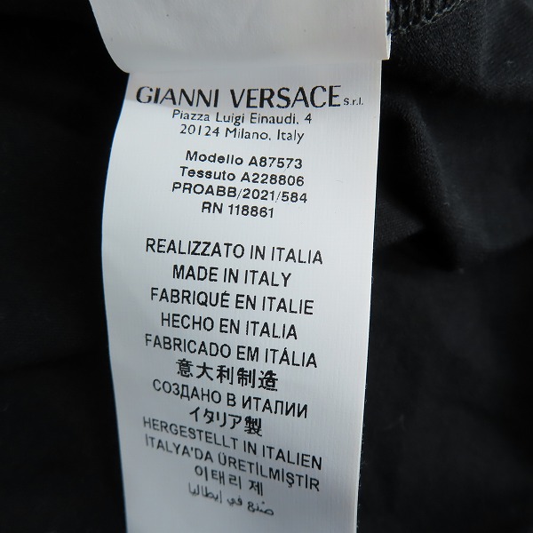 実際に弊社で買取させて頂いたVERSACE/ヴェルサーチ メデューサロゴプリントTシャツ A87573/Sの画像 5枚目