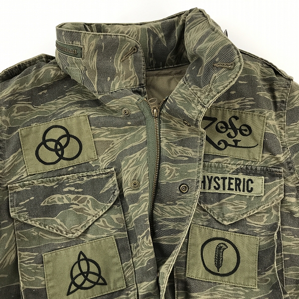 実際に弊社で買取させて頂いたHYSTERIC GLAMOUR/ヒステリックグラマー レッドツェッペリン M-65 フィールドミリタリージャケット 4AB-1062 Mの画像 8枚目