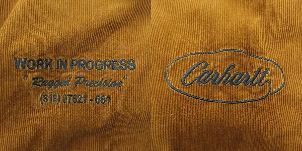 実際に弊社で買取させて頂いたCarhartt/カーハート RUGGED LETTERMAN JACKET コーデュロイ ジャケット I032436/Mの画像 6枚目