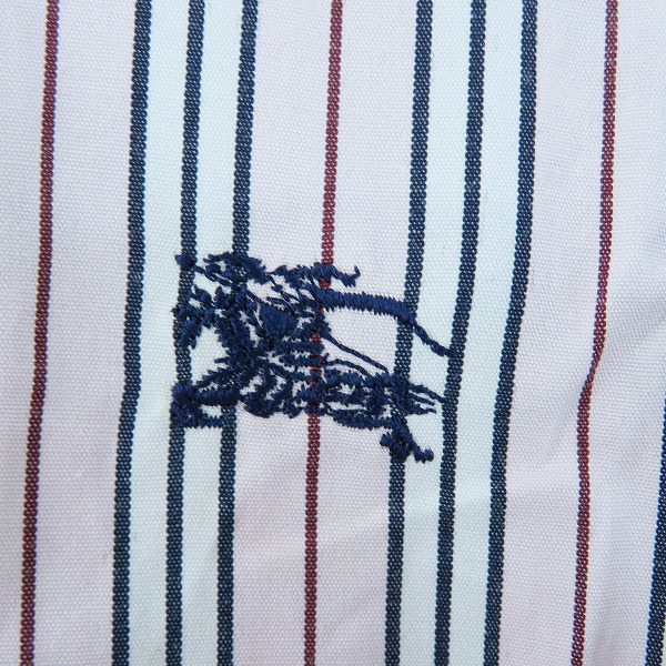 実際に弊社で買取させて頂いた【未使用】BURBERRY BLUE LABEL/バーバリーブルーレーベル ストライプ 半袖シャツ FE550-103-12/38の画像 5枚目