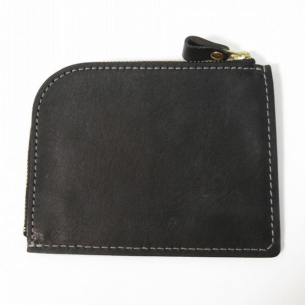 実際に弊社で買取させて頂いた土屋鞄製造所/ツチヤカバン L字ファスナー レザー ウォレット/コインケース/小銭入れ ブラックの画像 1枚目