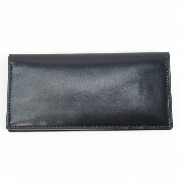 実際に弊社で買取させて頂いたGANZO/ガンゾ 馬革 SHELL CORDOVAN 2/シェルコードバン2 マチ無し長財布 67127